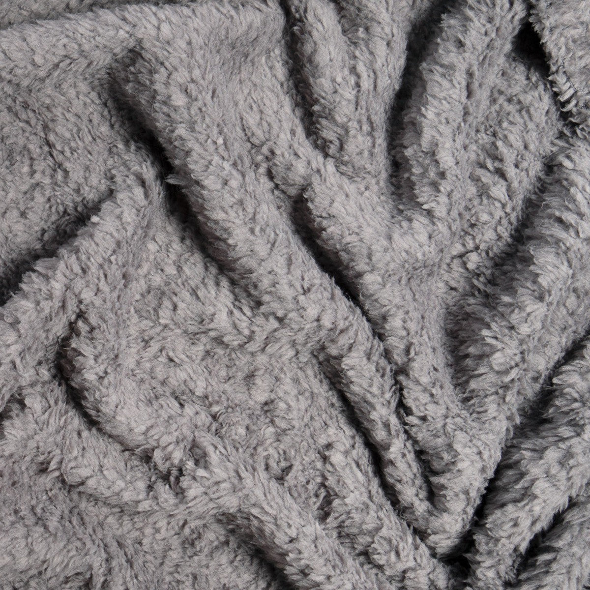 Teddy Fleece Throw – Charcoal Grey