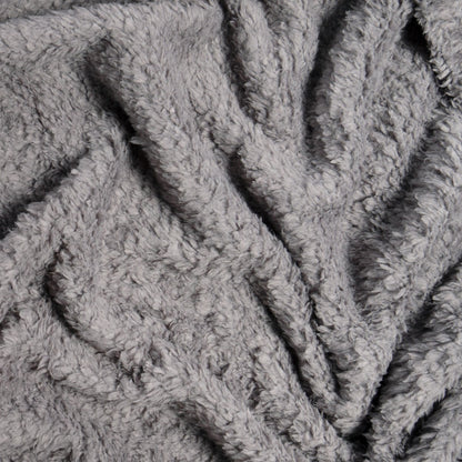 Teddy Fleece Throw – Charcoal Grey
