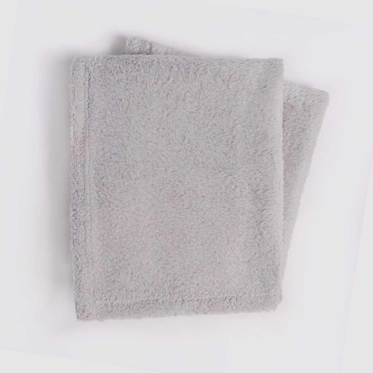 Teddy Fleece Throw – Silver Grey
