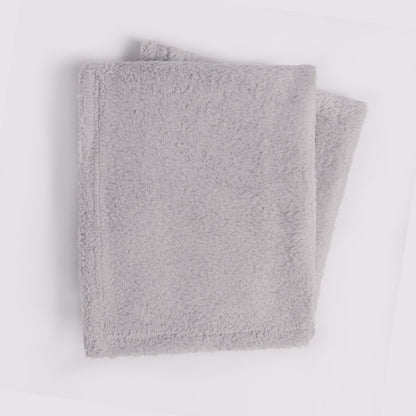 Teddy Fleece Throw – Silver Grey