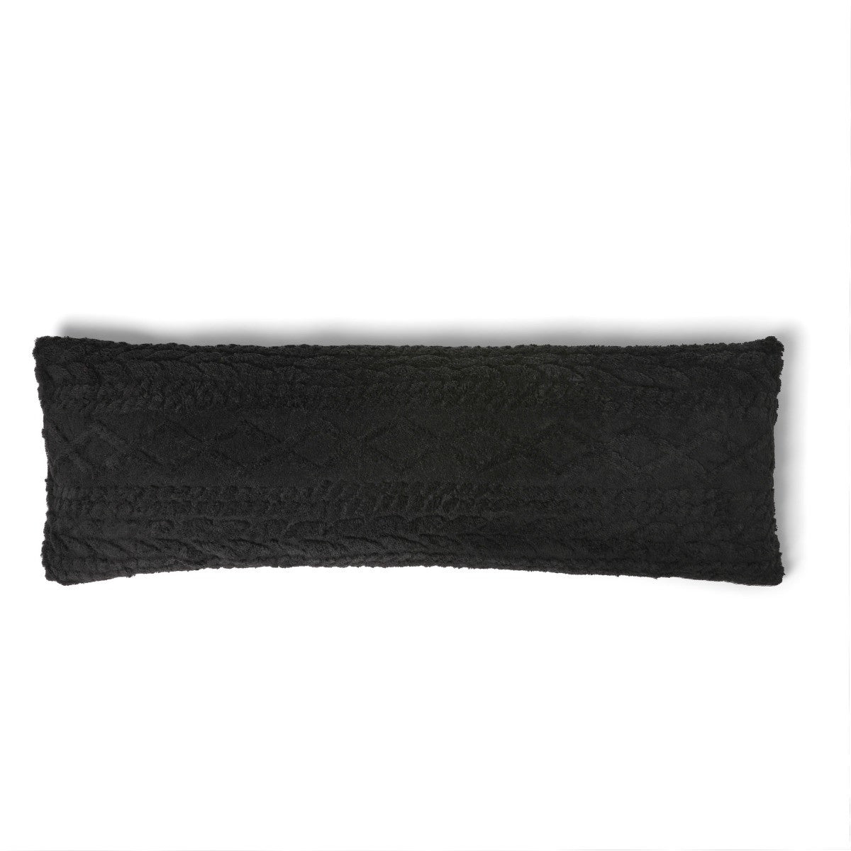 Cable Knit Bolster Pillow – Black