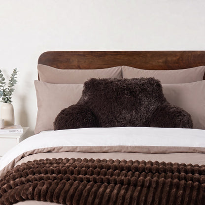 Long Hair Cuddle Cushion – Coffee