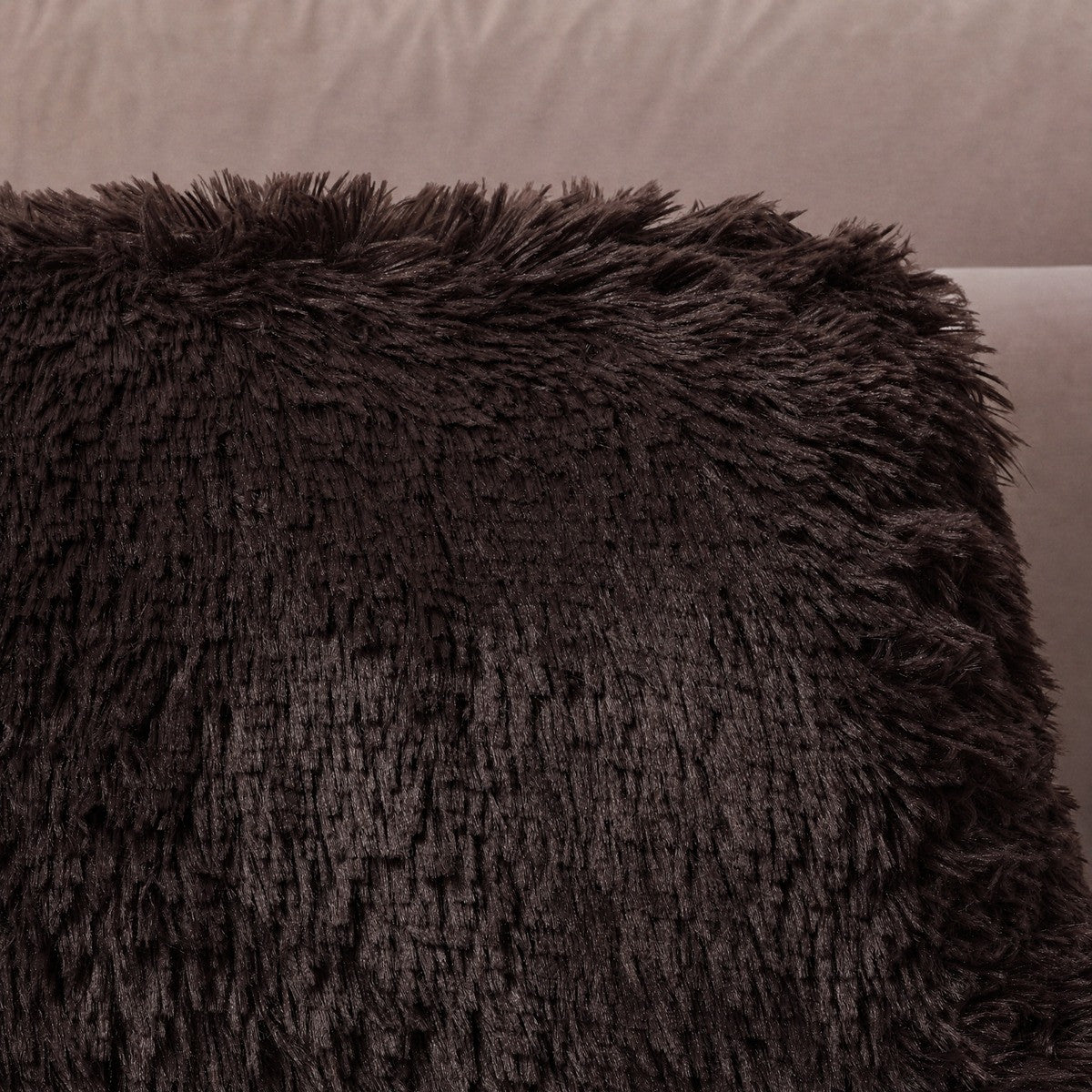 Long Hair Cuddle Cushion – Coffee