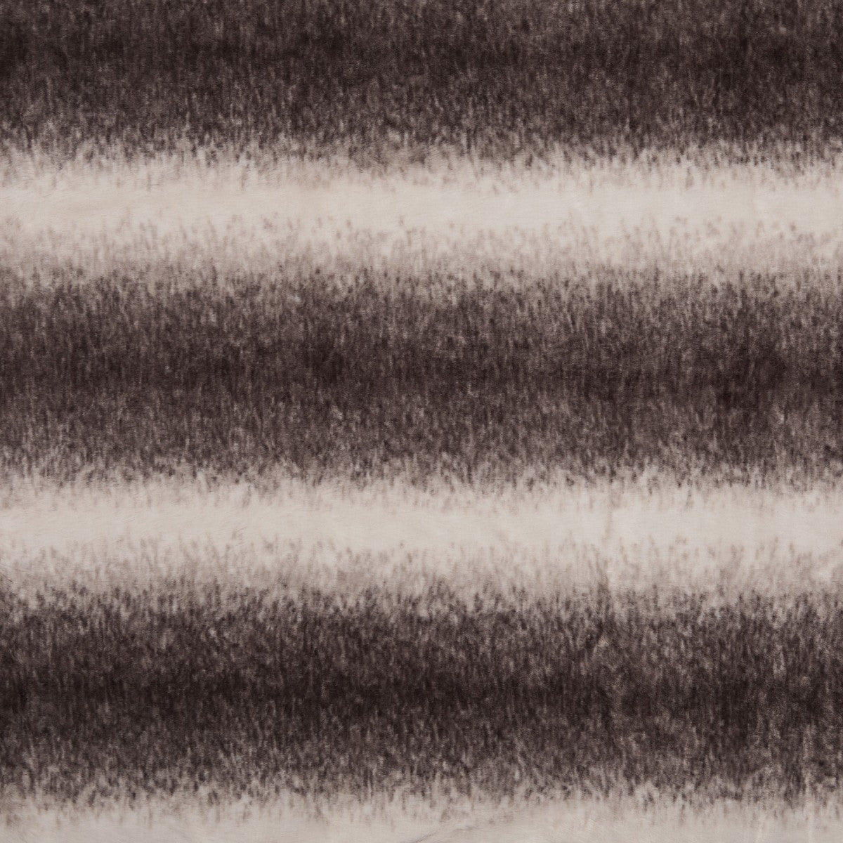 Faux Fur Stripe Throw – Brown