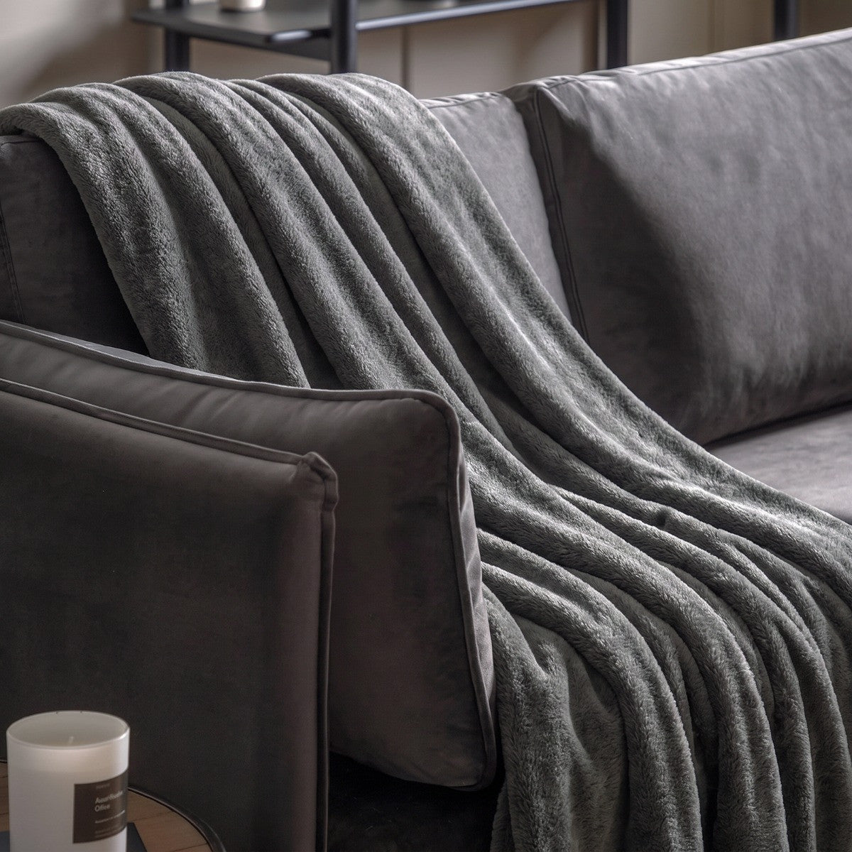 Ultra Soft Throw – Charcoal