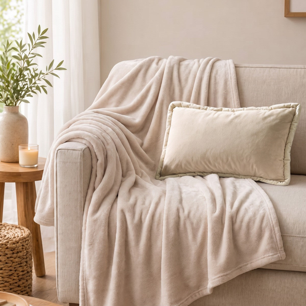 Ultra Soft Throw – Cream
