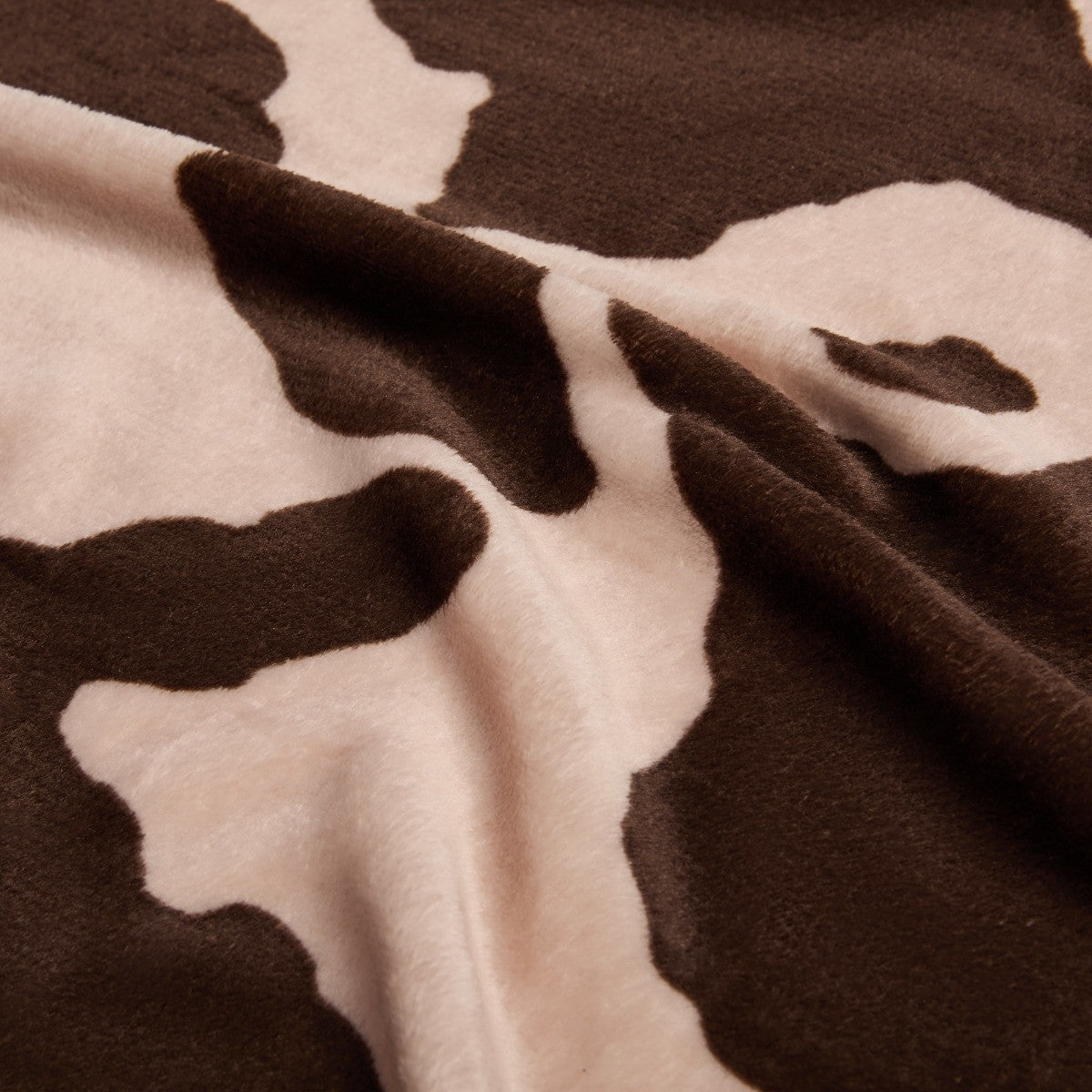 Cow Print Ultra Soft Throw – Brown