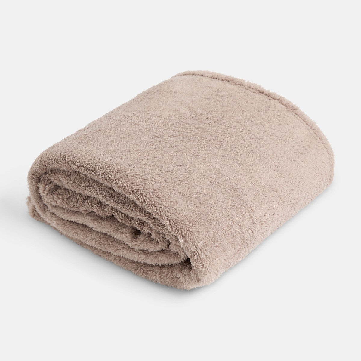 Teddy Fleece Throw – Mink