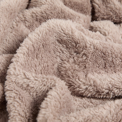 Teddy Fleece Throw – Mink