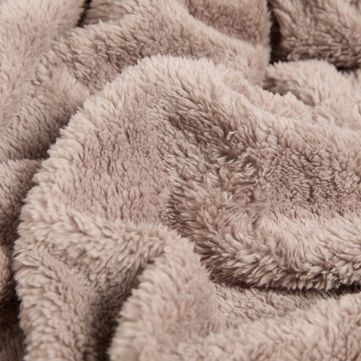Teddy Fleece Throw – Mink
