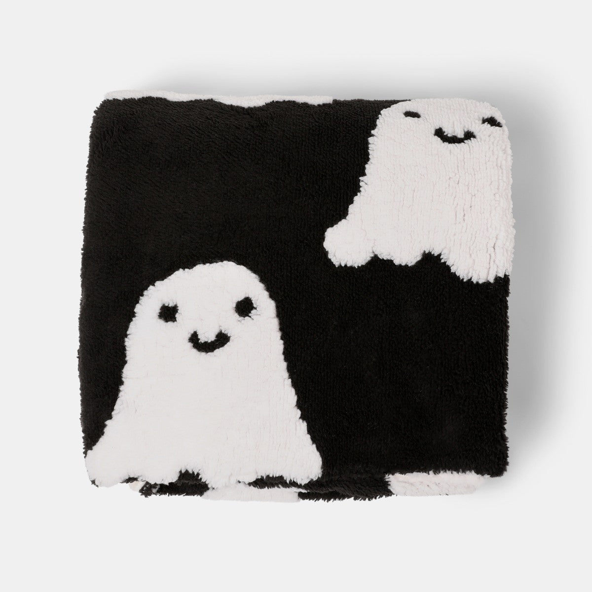 Tufted Ghost Fleece Throw – Monochrome