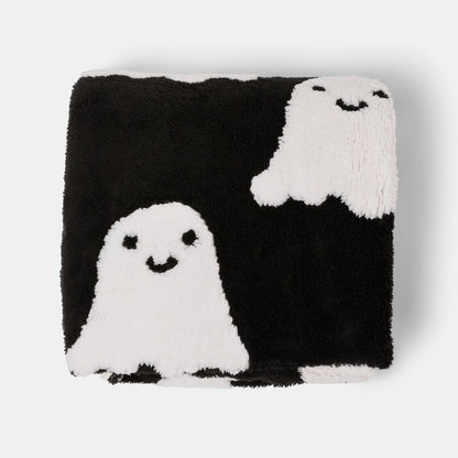Tufted Ghost Fleece Throw – Monochrome