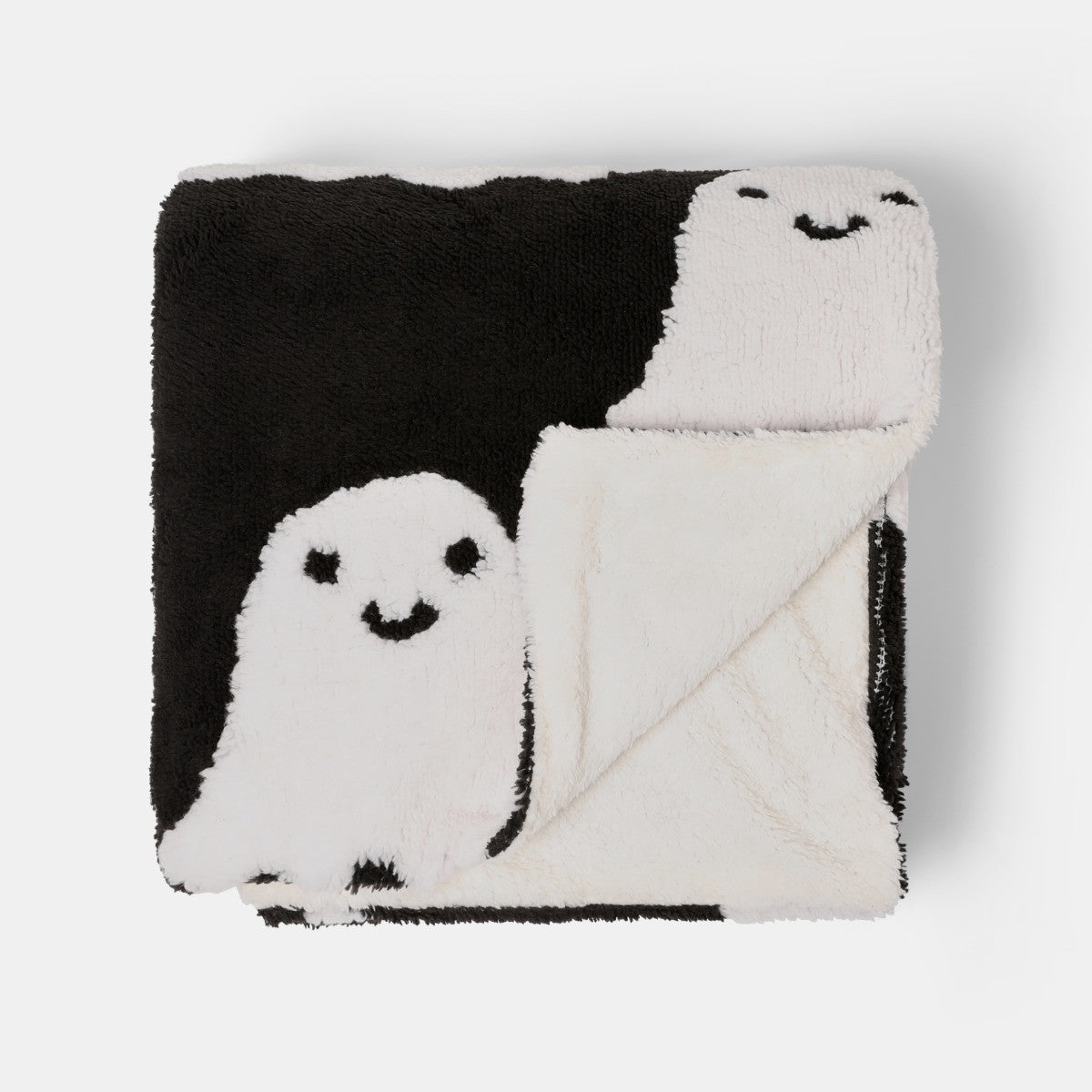 Tufted Ghost Fleece Throw – Monochrome