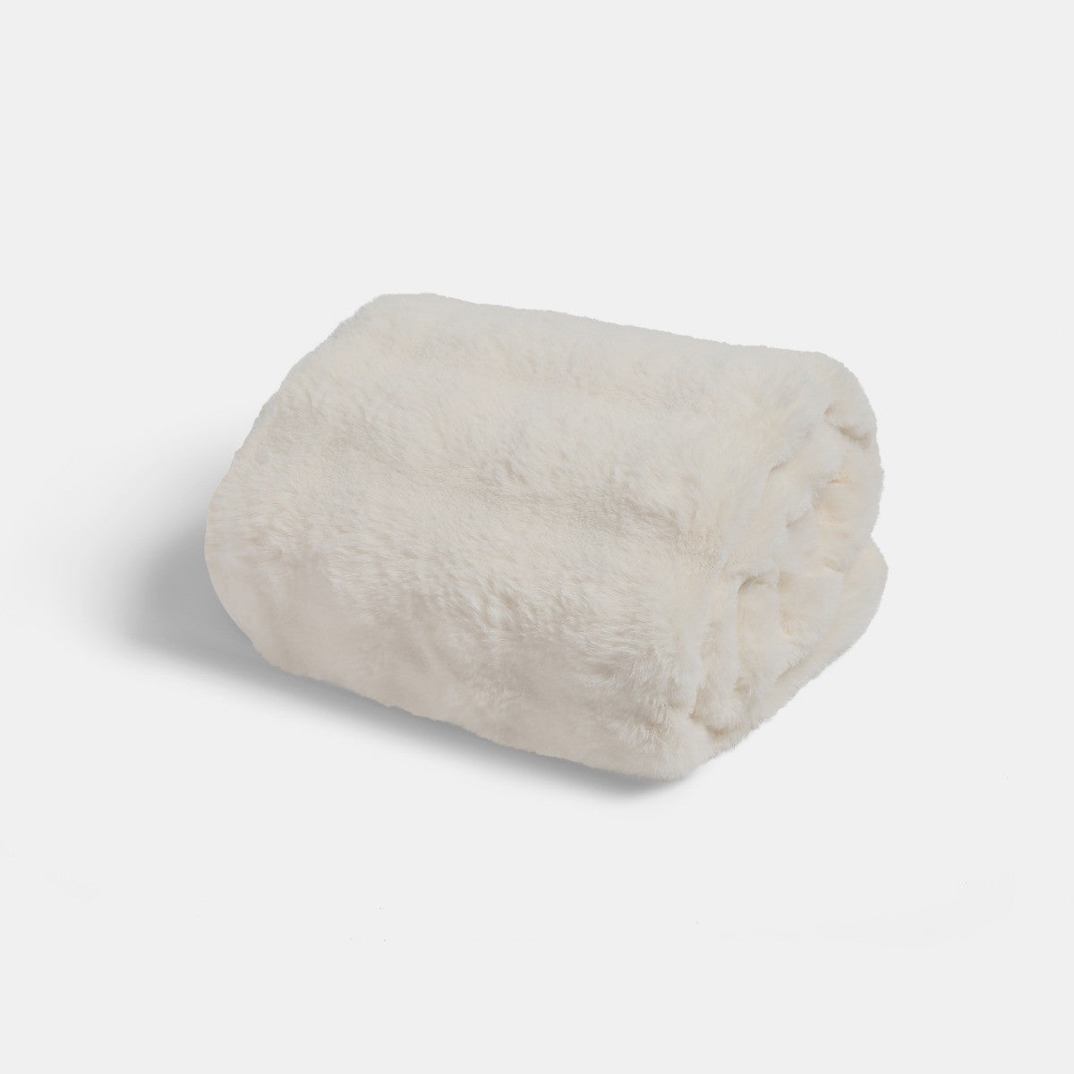 Bubble Faux Fur Throw – Cream
