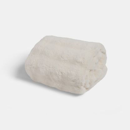 Bubble Faux Fur Throw – Cream