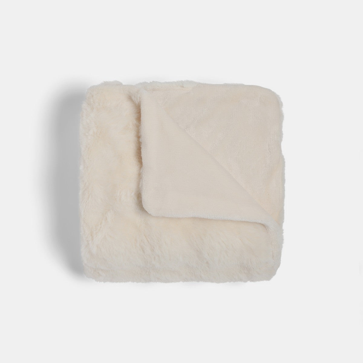 Bubble Faux Fur Throw – Cream