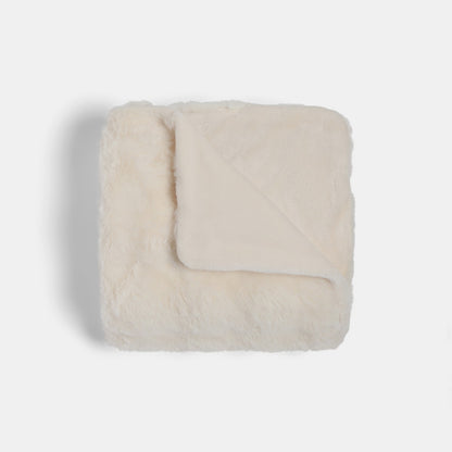 Bubble Faux Fur Throw – Cream