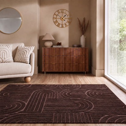 Tufted Arches Rug – Coffee