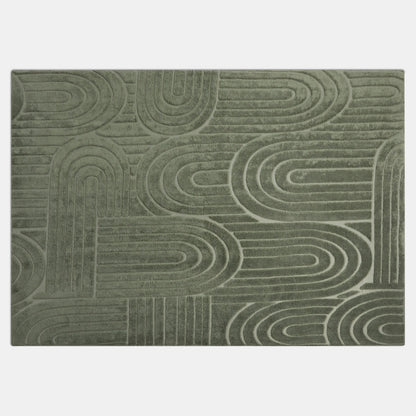 Tufted Arches Rug – Woodland Green