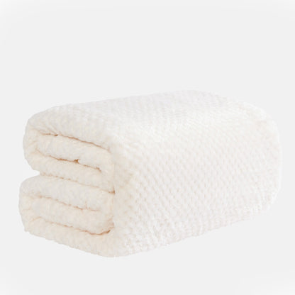 Waffle Fleece Throw – Cream