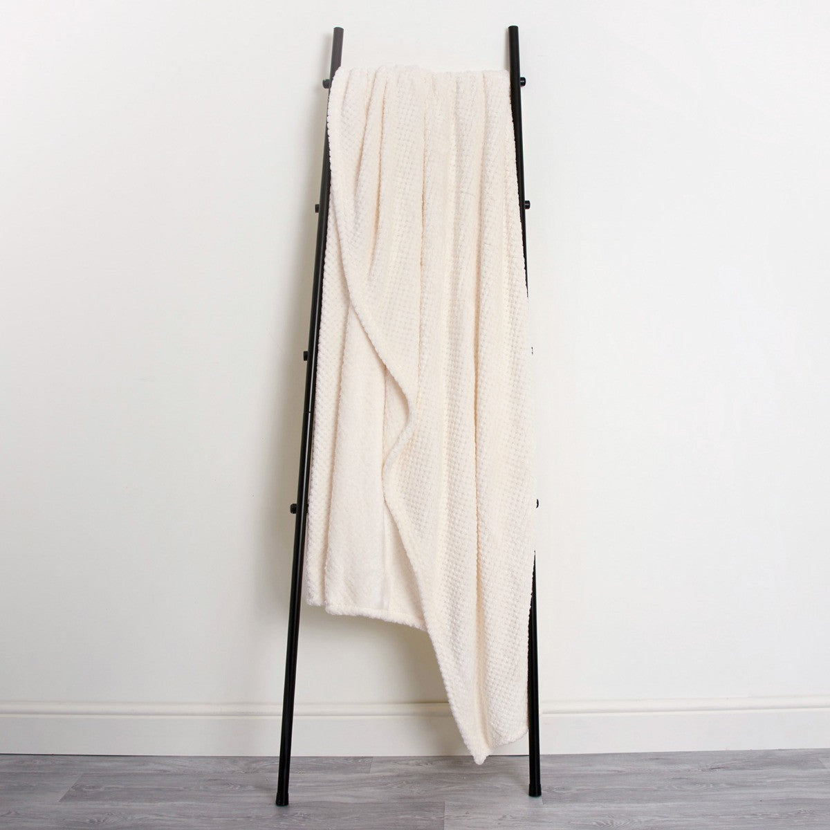 Waffle Fleece Throw – Cream