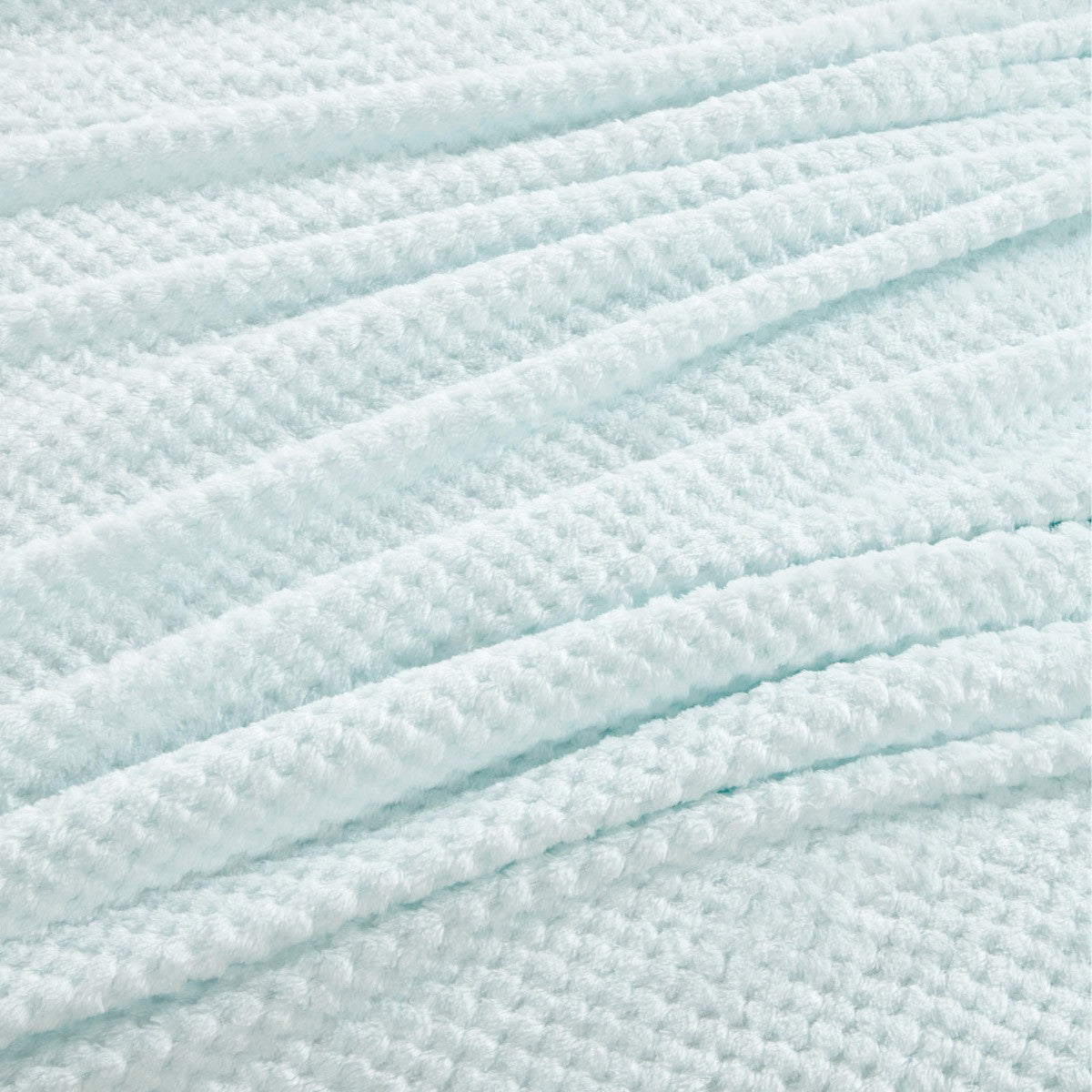 Waffle Fleece Throw – Duck Egg