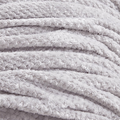 Waffle Fleece Throw – Silver Grey