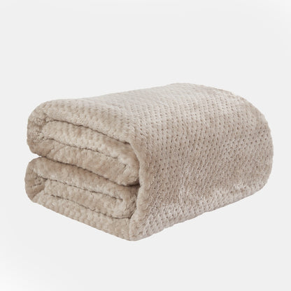 Waffle Fleece Throw – Mink