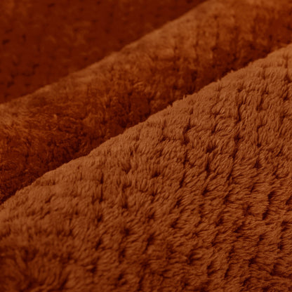 Waffle Fleece Throw – Burnt Orange