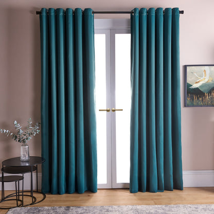 Eyelet Blackout Curtains – Teal