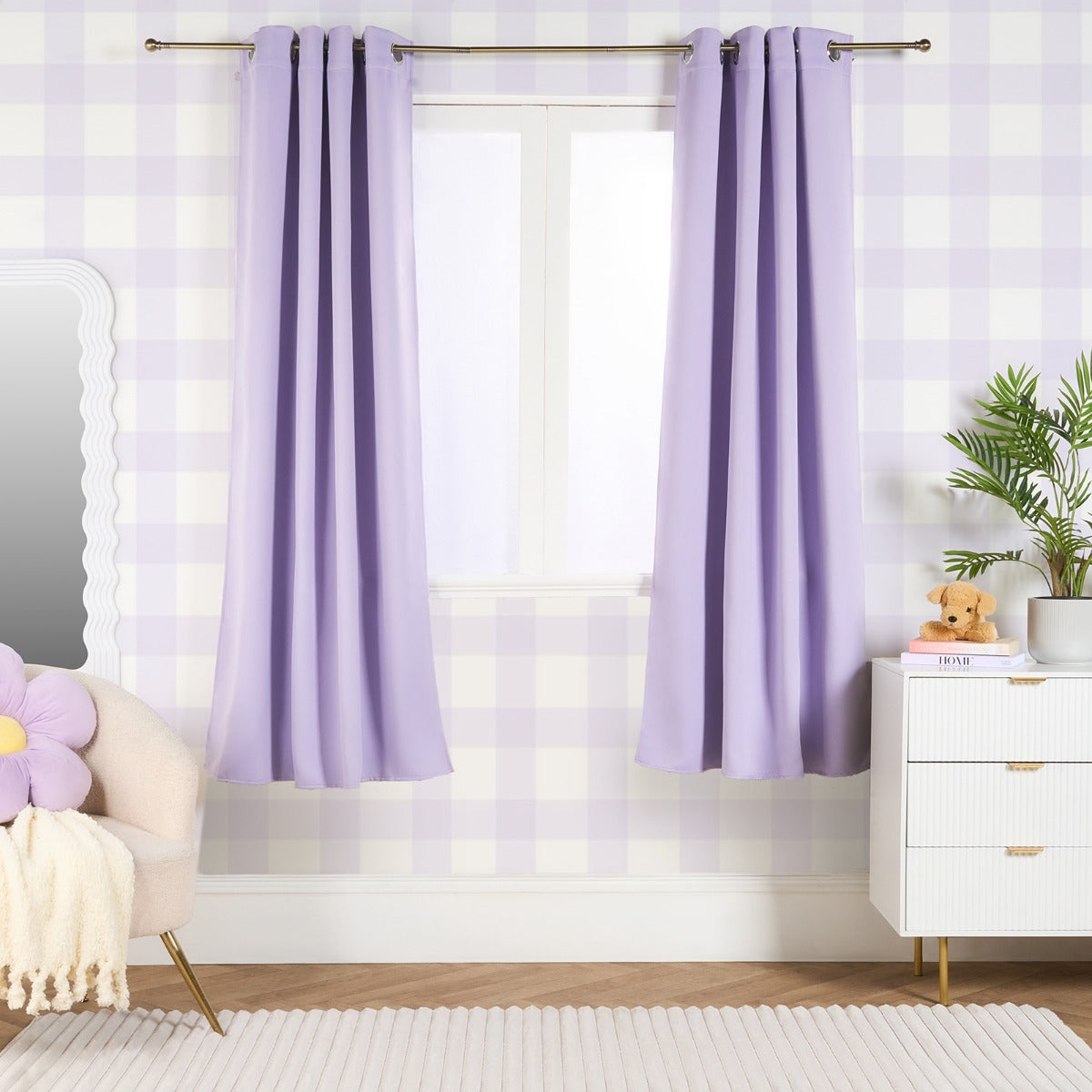 Eyelet Blackout Curtains – Lilac