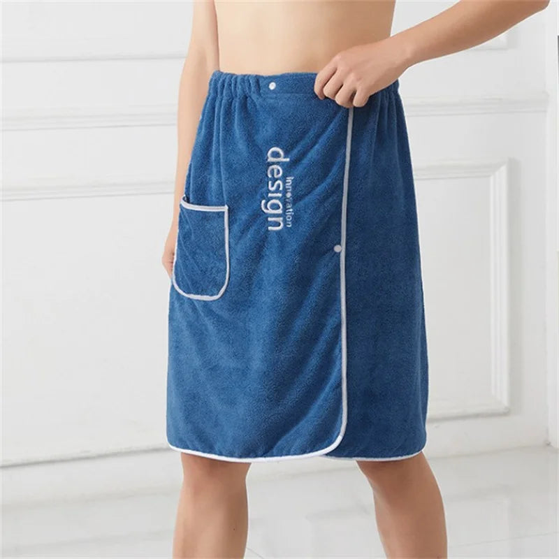 Men's towel wrap in Blue